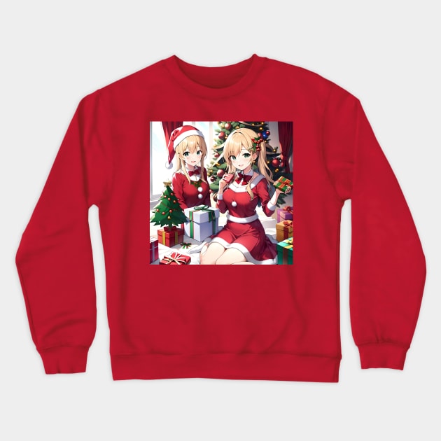 Christmas Anime Crewneck Sweatshirt by Oldetimemercan
